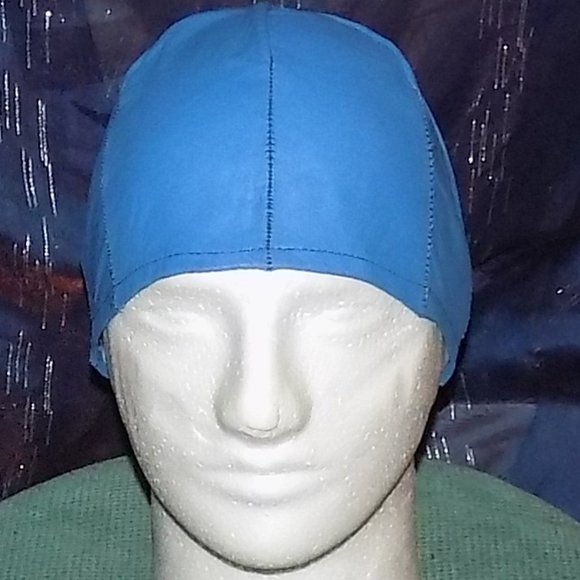 blue Leather Cap